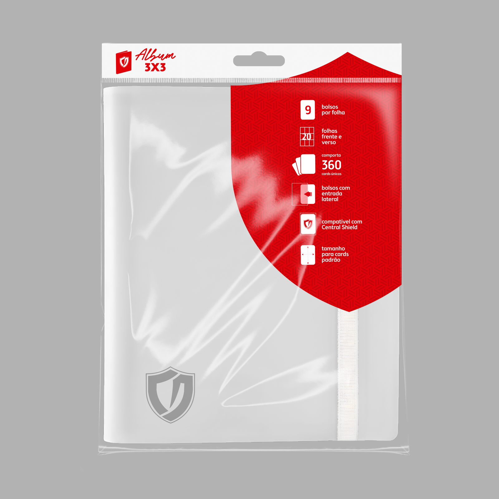 Album Card Game 9 Bolsos 3x3 360 Cartas Cor Branco